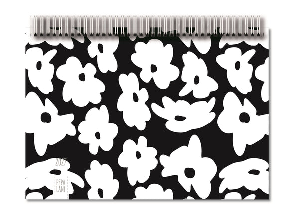 Pepa Lani Black&White family planner 2027 Flowerbomb