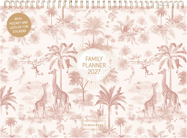 Pimpelmees mono family planner 2027 Savannah Stories Desert Red