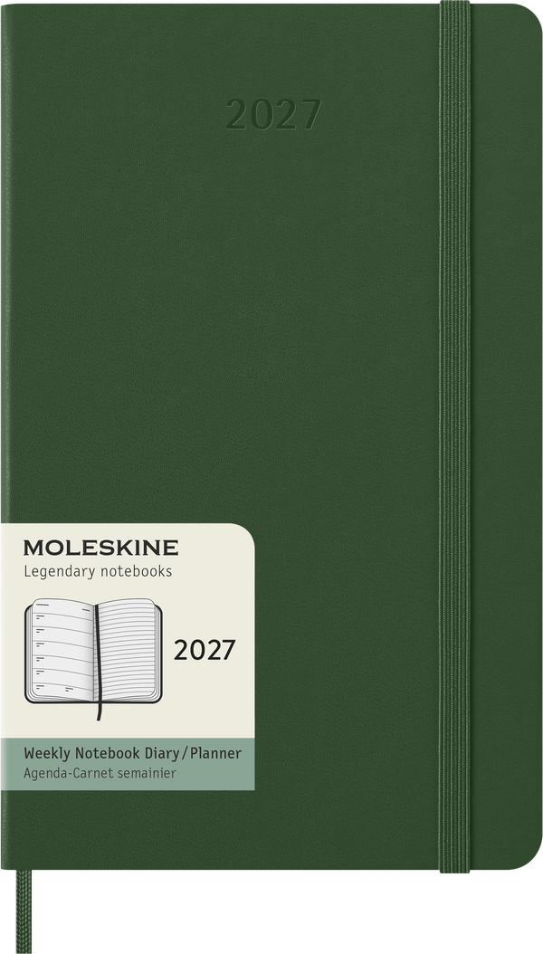 Moleskine Weekplanner Large 2027 Myrtle Green Hard Cover