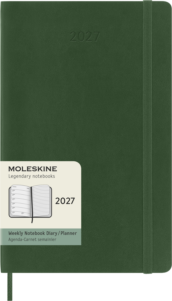 Moleksine Weekplanner Large 2027 Myrtle Green Soft Cover