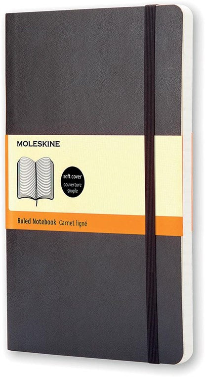 Moleskine Notebook Pocket Ruled Soft Cover Black
