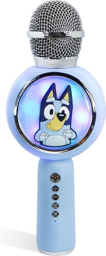 Bluey - draadloze karaoke microfoon voor kinderen - oplichtend LED display - speaker - met stemeffecten