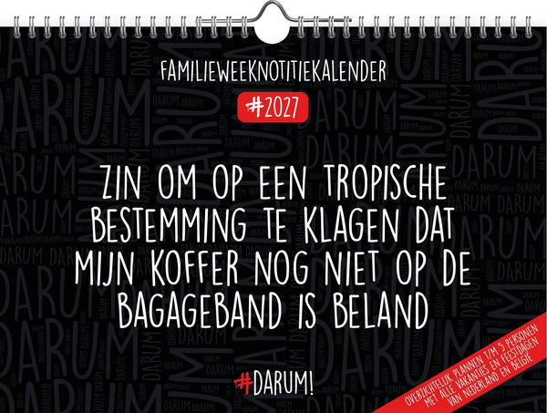 Darum Familie weeknotitiekalender 2027 oblong