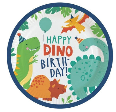 Dino 8 Papieren Bordjes (12 stuks)