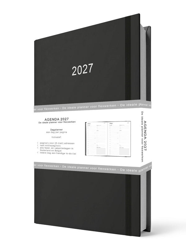 Thuiswerkagenda 2027 A5 zwart
