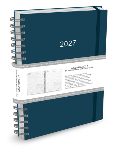 Thuiswerkagenda 2027 groot (A4) blauw