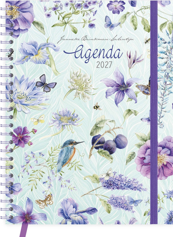 Janneke Brinkman bureau-agenda Blauwe Bloemen(softcover) 2027