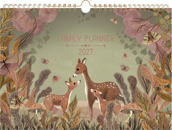 Pimpelmees Magical Forest family planner 2027 Deer Grassy Green