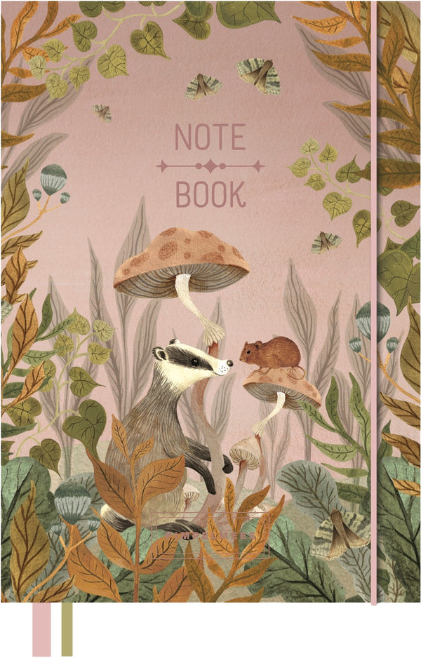 Pimpelmees Magical Forest notebook Badger Gold