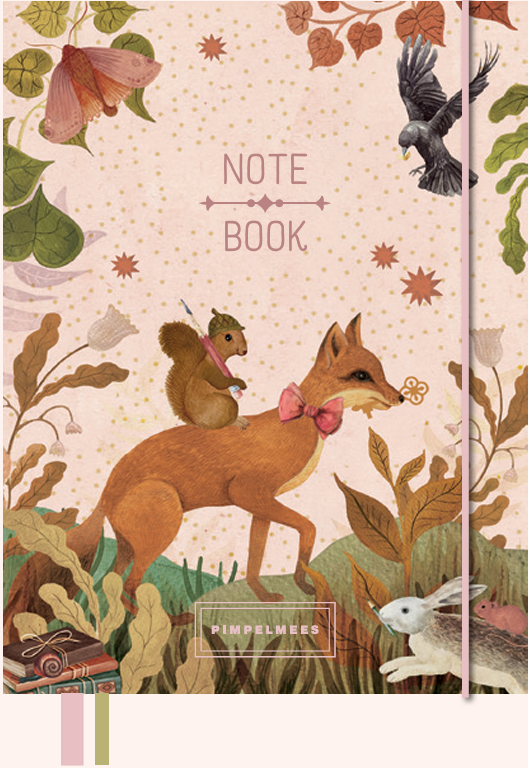 Pimpelmees Magical Forest notitieboek Fox Rose