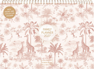 Pimpelmees mono family planner 2027 Savannah Stories Desert Red