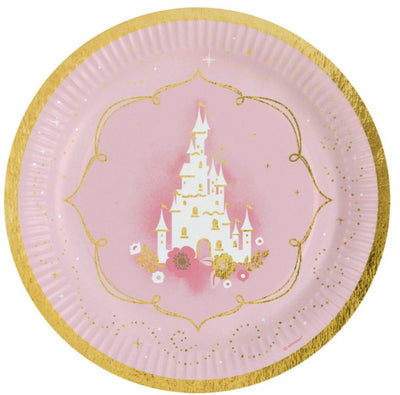 Princess for a day 8 Papieren Bordjes (12 stuks)