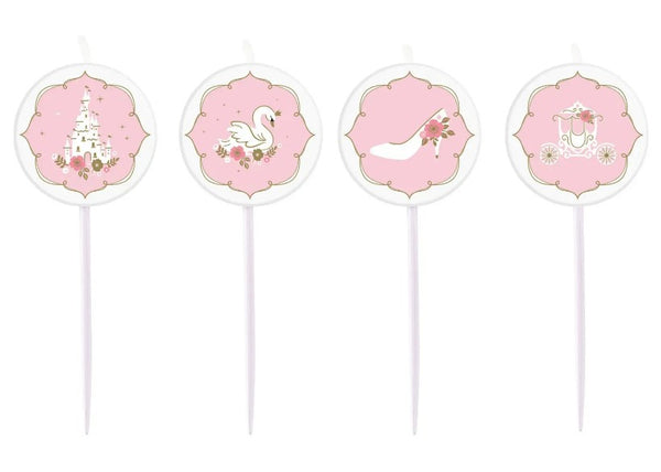 Princess for a day 4 mini Candles (6 stuks)