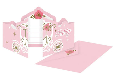 Princess for a day 8 Uitnodigingen (6 stuks)