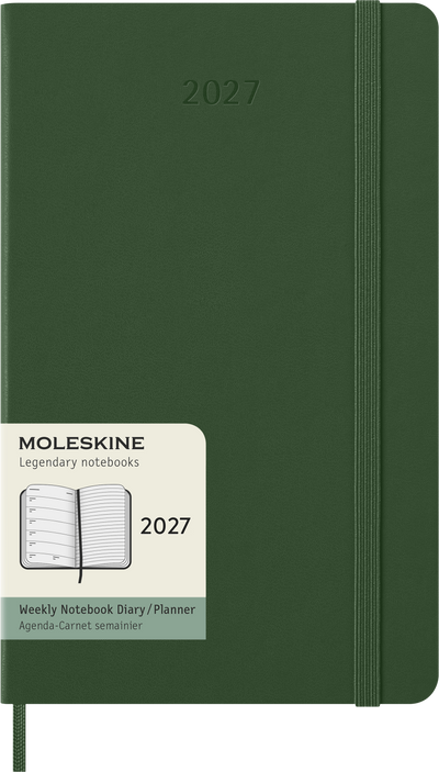 Moleskine Weekplanner Large 2027 Myrtle Green Hard Cover