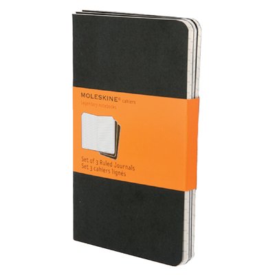 Moleskin Cahier Pocket notebook Ruled Black (3 stuks)